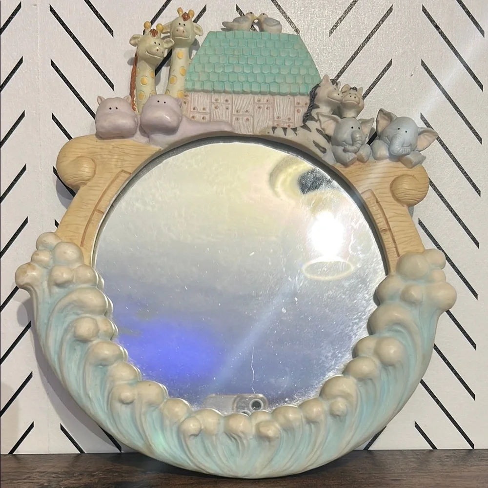 Russ Vintage Noah’s Ark Baby Nursery Mirror Room Decor Animals 90’s Shower Gift